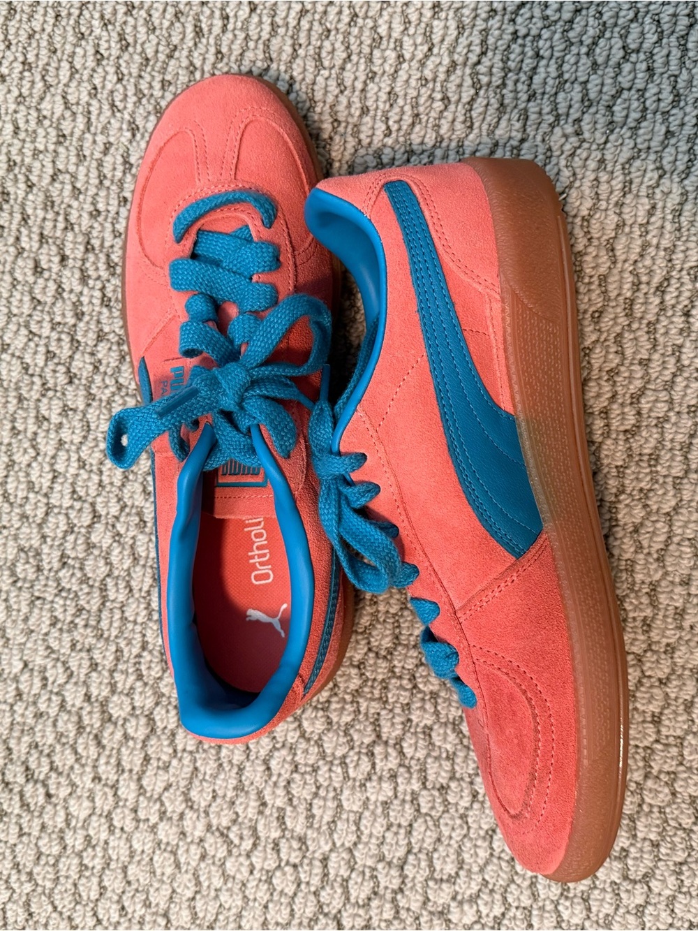 Puma Palermo sneaker - coral & blue - Picture 2 of 10